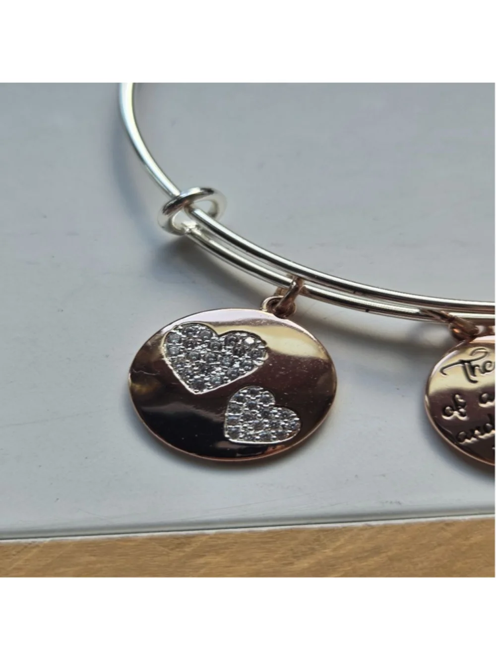 Women's Unbranded Silver Rose Gold Charm Bracelet One Size